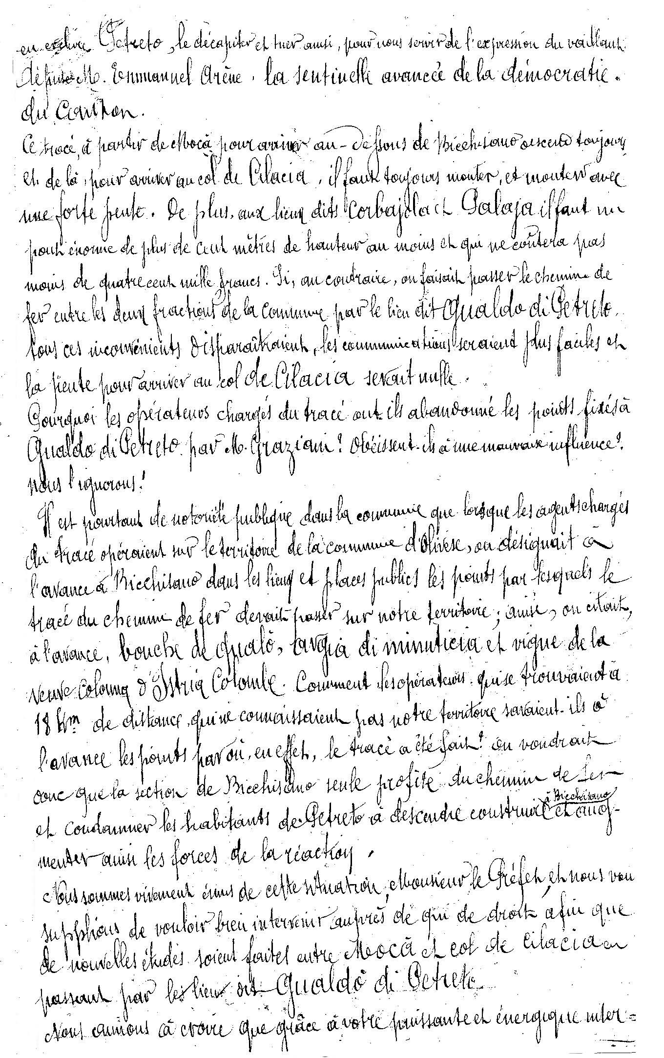 Lettre préfet 15/12/1889 page 2